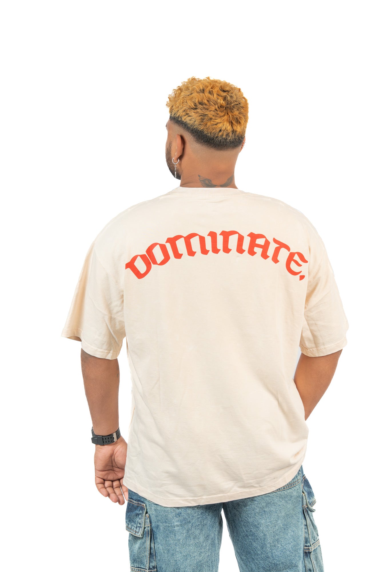 DOMINATE  – Bone Premium Oversized Tee