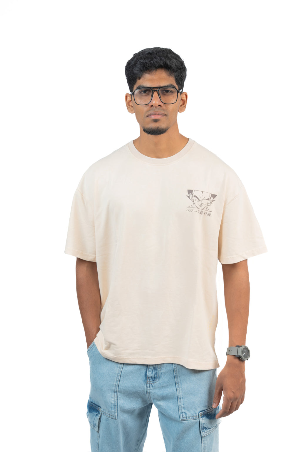 EGO Prince –  Bone Premium Oversized Tee