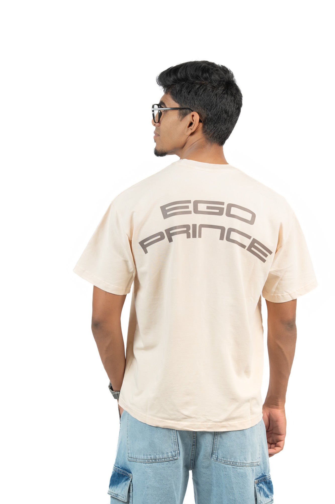 EGO Prince –  Bone Premium Oversized Tee