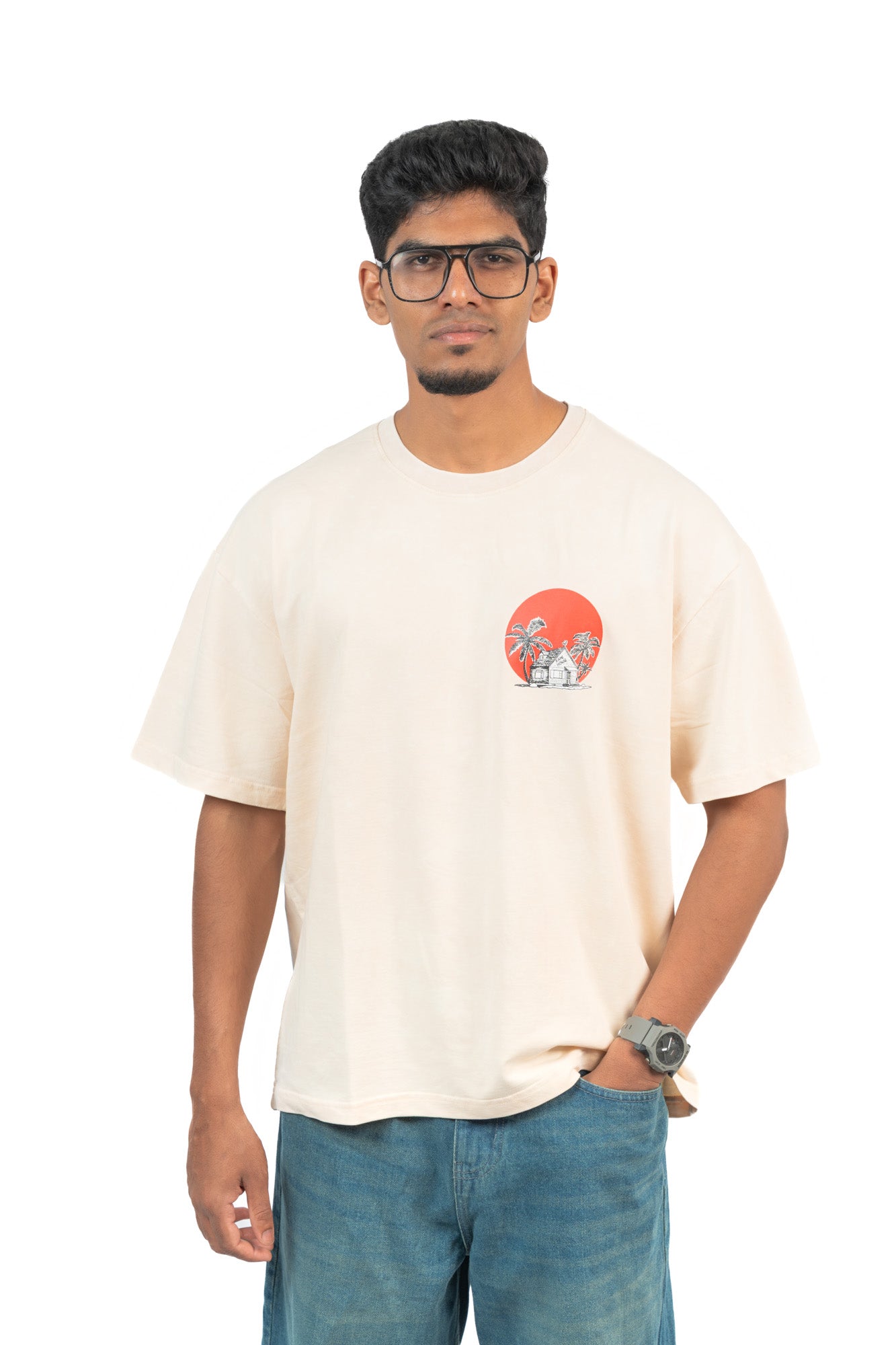 KAME HOUSE – Bone Premium Oversized Tee