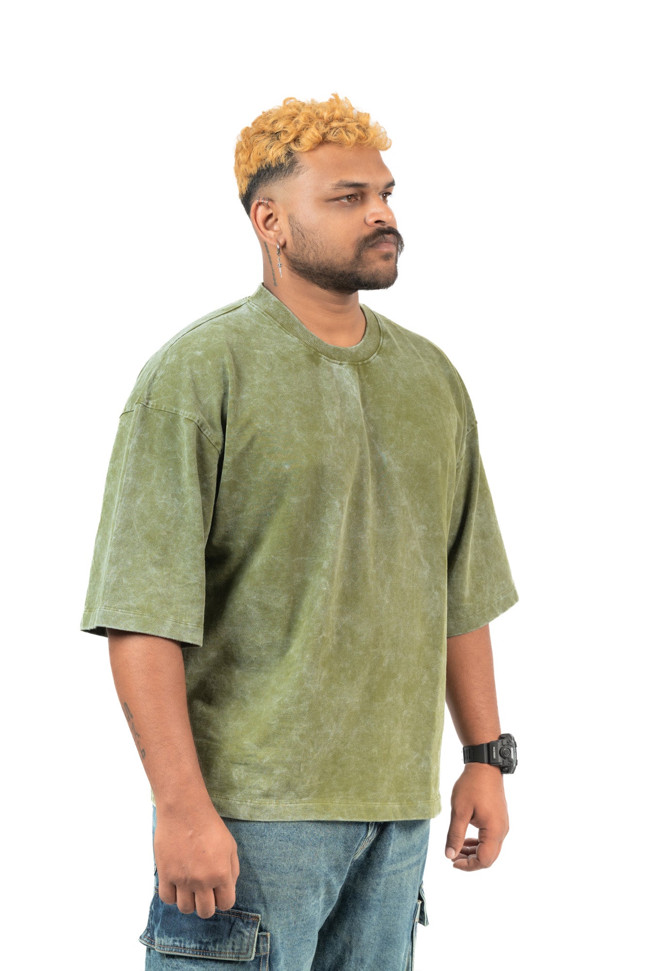 OLIVE DUST  - Premium Oversized Tee