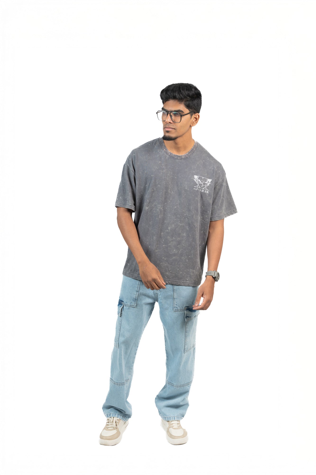 EGO Prince –  Ash Premium Oversized Tee