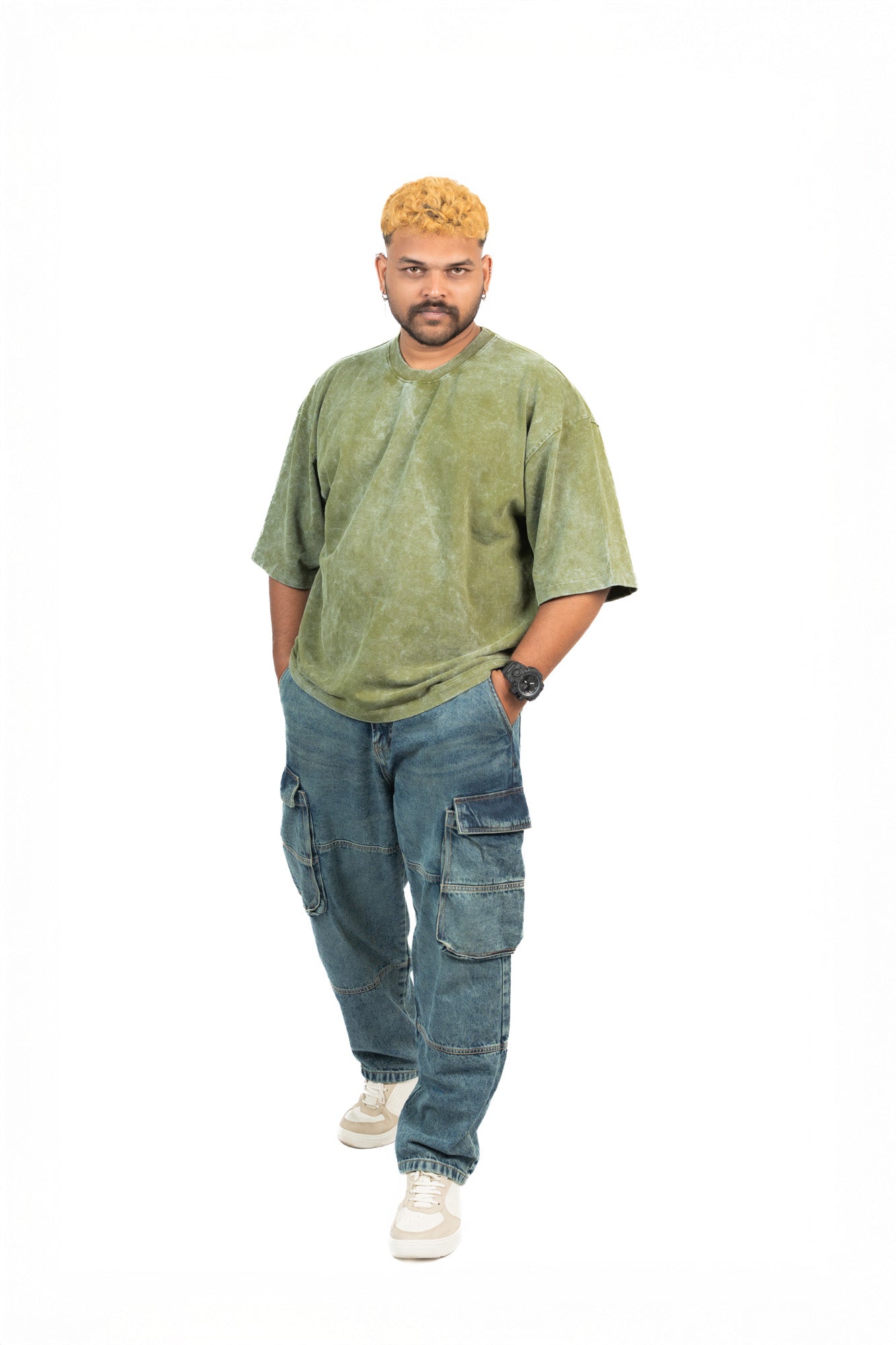 OLIVE DUST  - Premium Oversized Tee