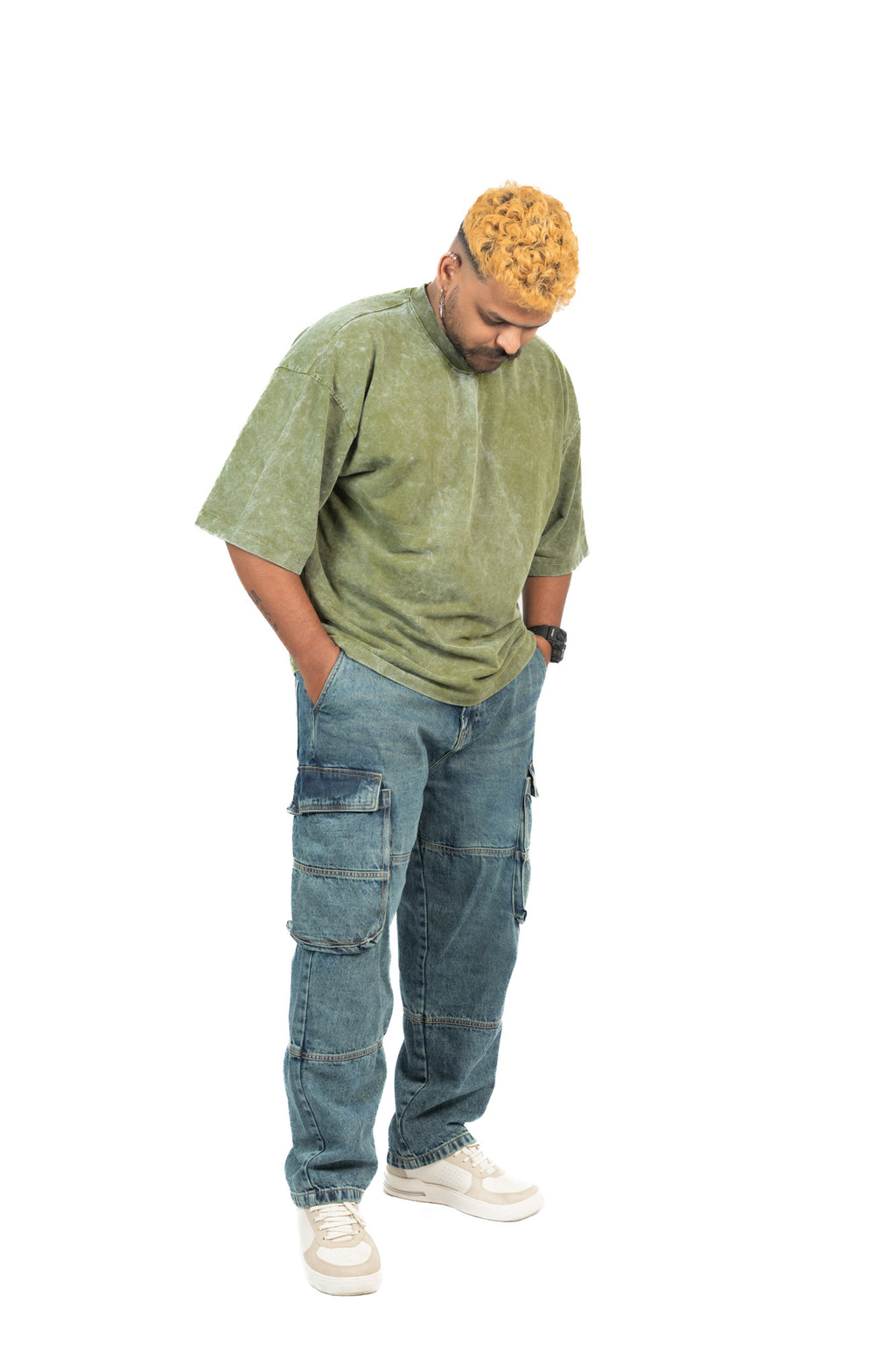 OLIVE DUST  - Premium Oversized Tee