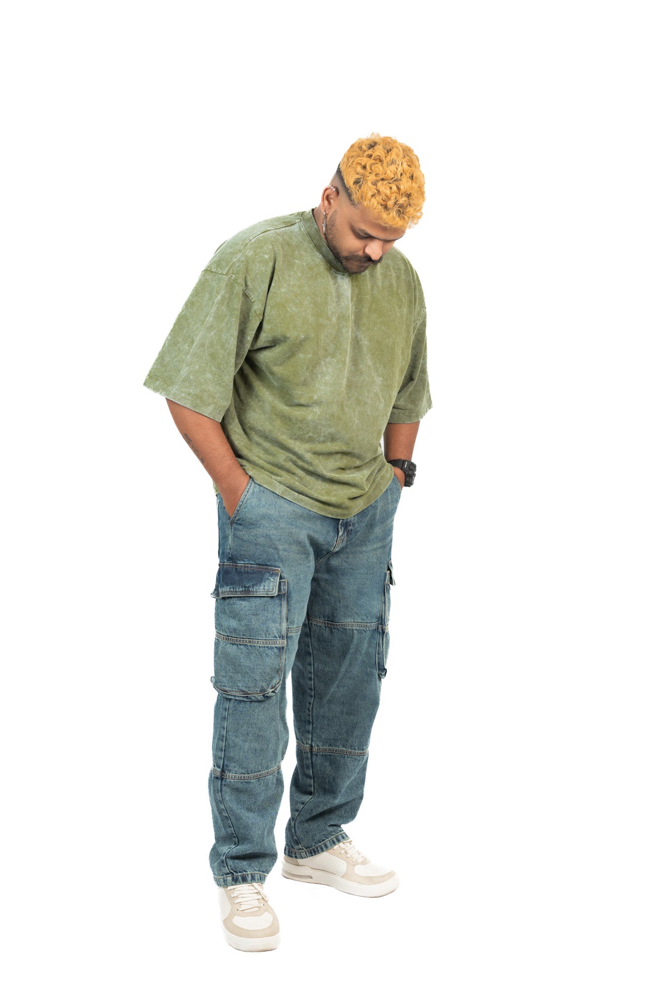 OLIVE DUST  - Premium Oversized Tee